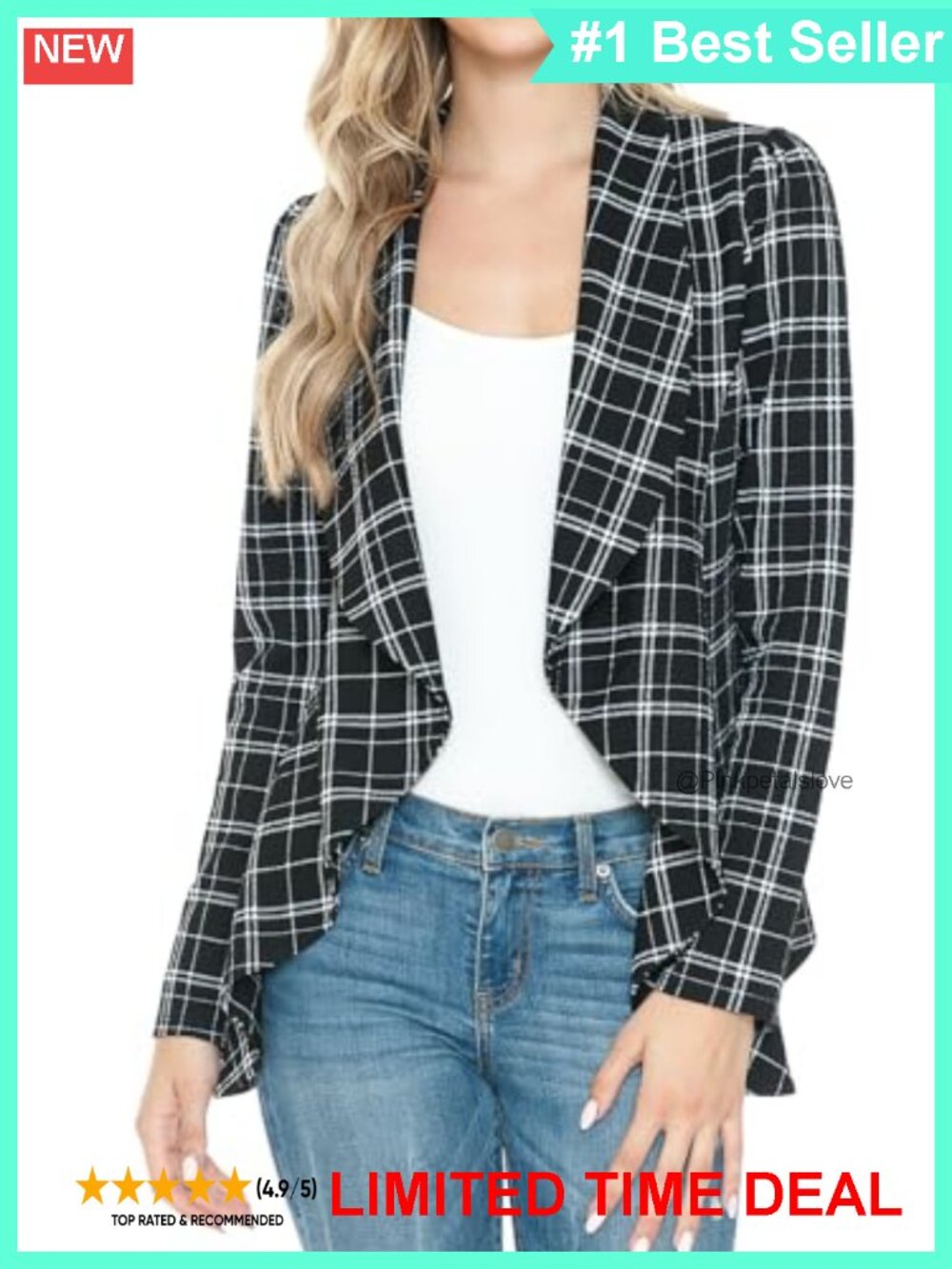 Women's Draped Open Front Lightweight Long Sleeve Blazer